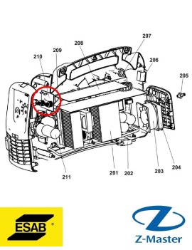 Кожух передачи 0349311801 Esab (Эсаб)