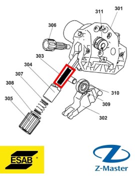 Толкатель 0349311803 Esab