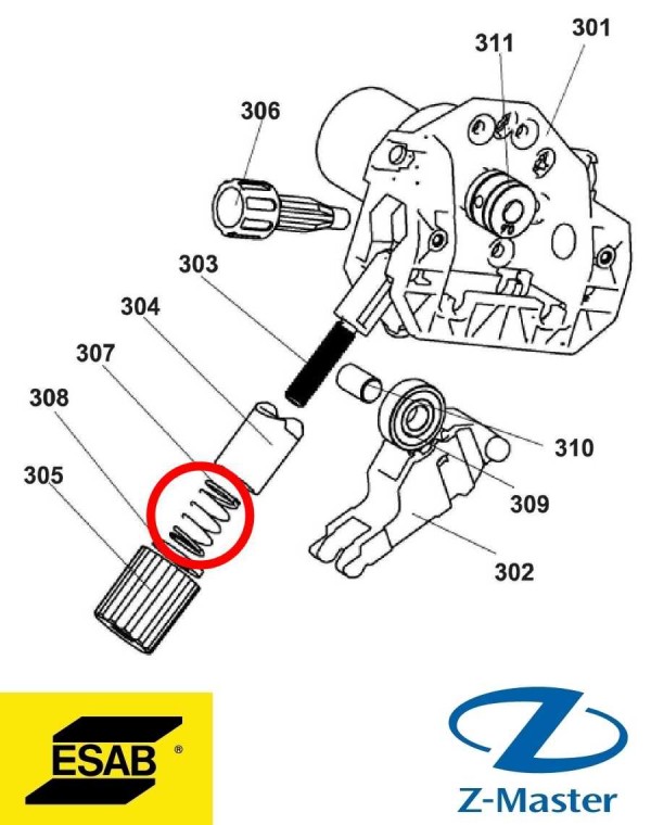 Пружина 0349312064 Esab (Эсаб)