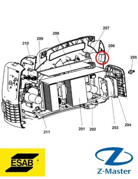 Переключатель CADDY MIG C160I 0349312097 Esab (Эсаб)