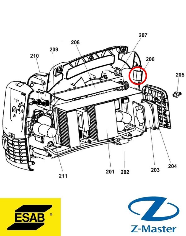 Переключатель CADDY MIG C160I 0349312097 Esab (Эсаб)