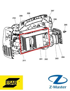 Силовая плата Caddy Mig C200i 0349312349