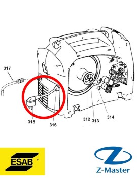 Сетевой кабельный разъем 0349483317 Esab (Эсаб)