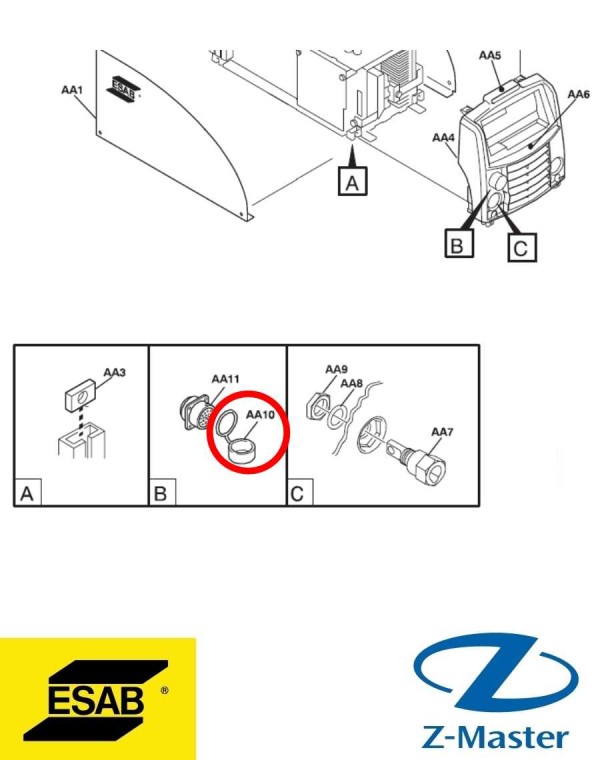 Заглушка 12-POL.DTE 255 0366285001 Esab (Эсаб)