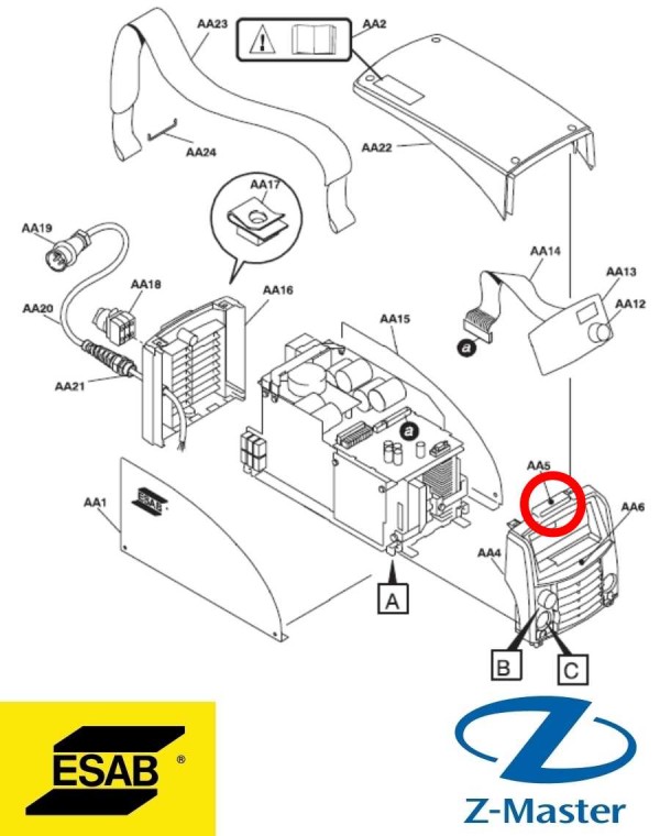 Стикер ЭСАБ 0459184005 Esab (Эсаб)
