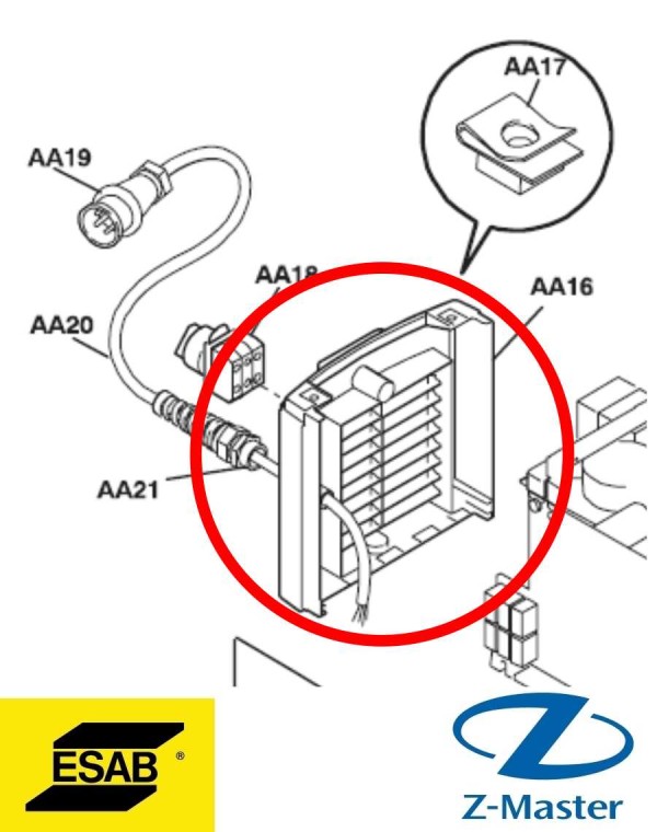 Задняя панель 0460140002 Esab (Эсаб)