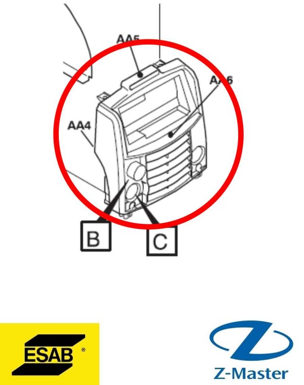 Передняя панель Arc251i A32/A34 0460379885 Esab