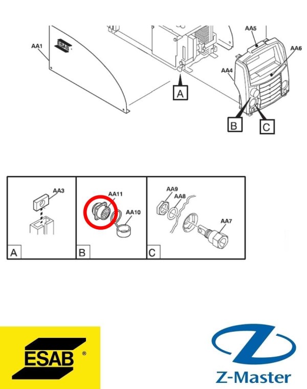 Cable set 0460482887 Esab (Эсаб)