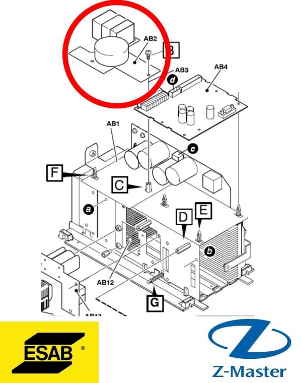 Плата панели управления EMC 0487584880 Esab (Эсаб)