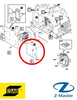Плата блока питания 0487588880 Esab (Эсаб)