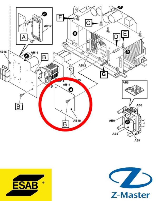 Плата блока питания 0487588880 Esab (Эсаб)