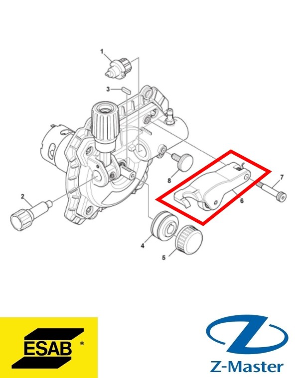 Прижимной рычаг в сборе 0558102331 Esab