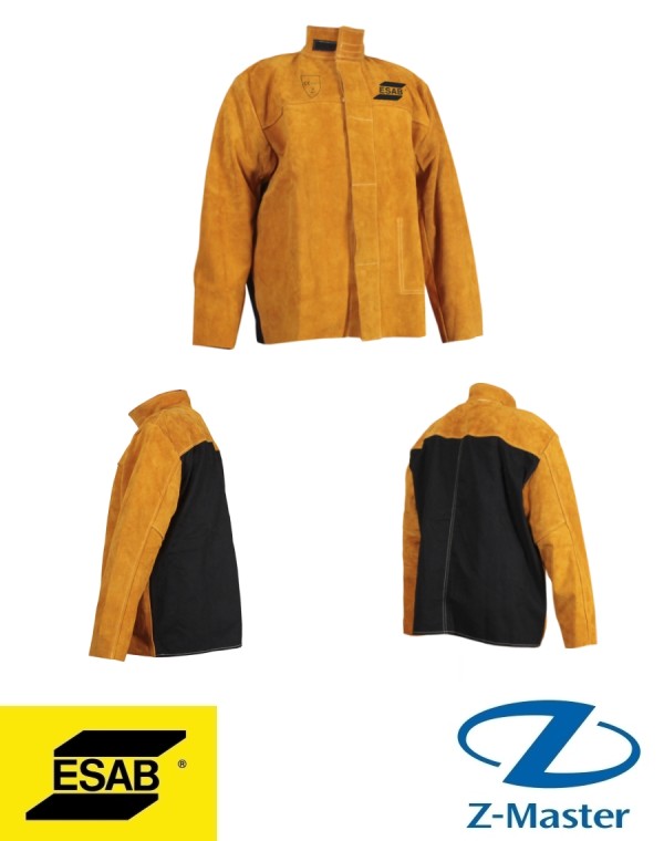 Комбинированная Кожаная Куртка Сварщика ESAB Welding Jacket - Кожа И Proban, размер M 0700010271 Эсаб