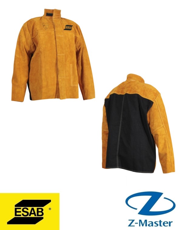 Комбинированная кожаная куртка сварщика ESAB Welding Jacket - кожа и Proban, размер L 0700010272 Esab