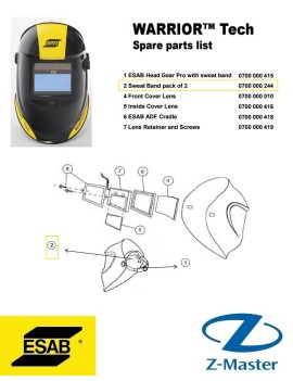 Противопотная лента крепления 0700000244 Esab