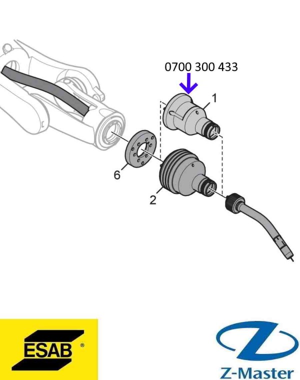 Крепление робо-горелки FLC-2W 0700300433 Esab