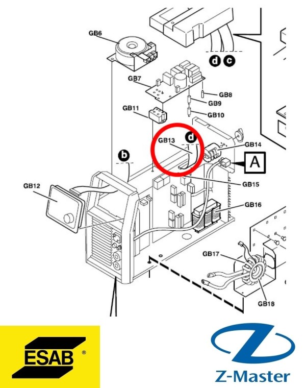 Ленточный кабель с коннекторами 0193700705 Esab (Эсаб)
