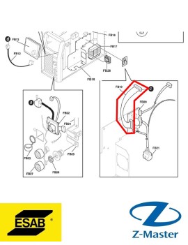 Ленточный кабель с коннекторами 0193700709 Esab