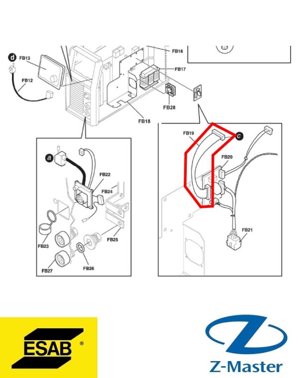Ленточный кабель с коннекторами 0193700709 Esab