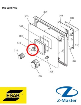 Потенциометр ESAB MIG 280 0349303232 Esab (Эсаб)