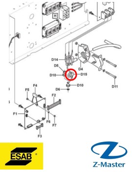 Кольцо ферритовое Mig C 200 0349312063 Esab (Эсаб)