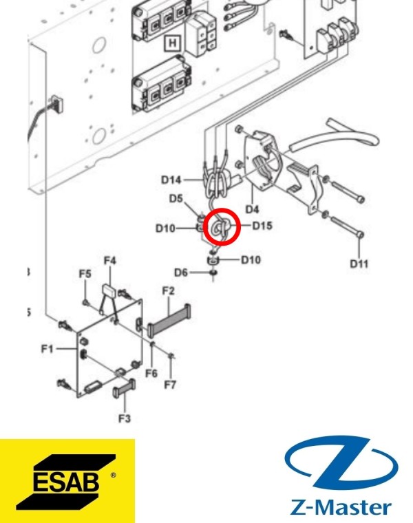 Кольцо ферритовое Mig C 200 0349312063 Esab (Эсаб)