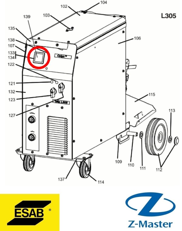 Электронная плата 0349313036 Esab (Эсаб)