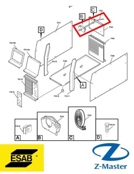 Главный кабель 5м 4х4 мм2 0349484664 Esab