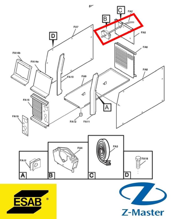 Главный кабель 5м 4х4 мм2 0349484664 Esab