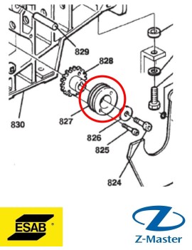 Подающий ролик 0.6-0.8 мм V 0369557001 Esab (Эсаб)