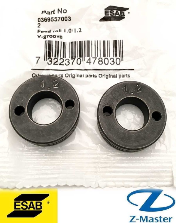 Подающий ролик 1.0/1.2 V-groove 0369557003 Esab