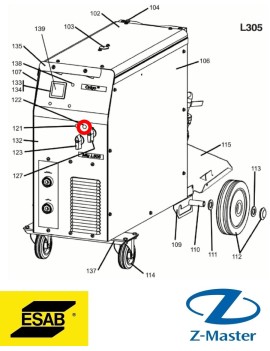 Лампочка индикации сети 42V 0369733007 Esab (Эсаб)