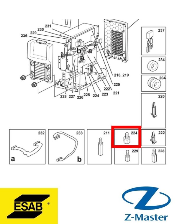 Распорный винт М5х8 0394516031 Esab