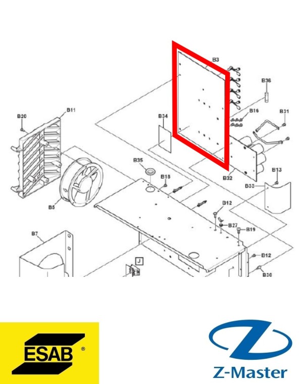 Печатная плата Mig 500i 0440003880 Esab (Эсаб)