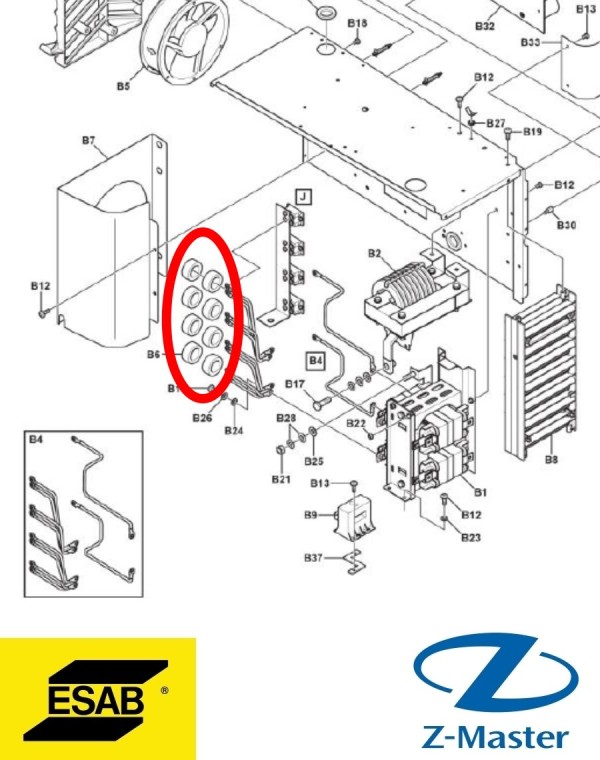 Ферритовое кольцо сердечника 0455569006 Esab