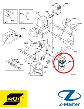 Плата Aristo MIG/TIG/ARC 4000i/4300i 0455803880 Esab (Эсаб)