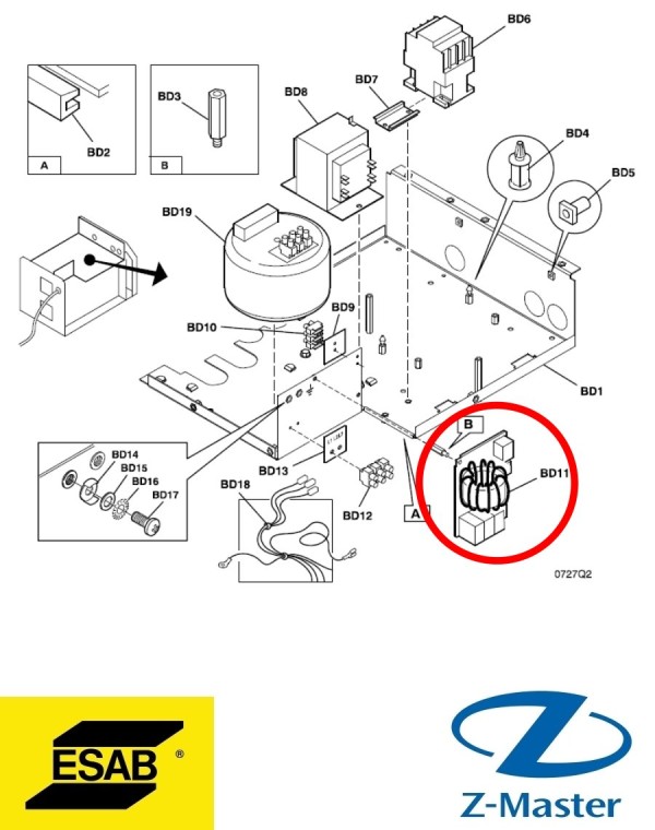 Плата Aristo MIG/TIG/ARC 4000i/4300i 0455803880 Esab (Эсаб)