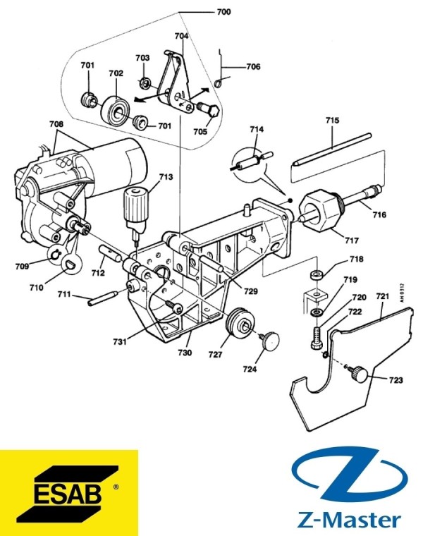 Подающий механизм Origo Mig C200 0455890890 Esab (Эсаб)