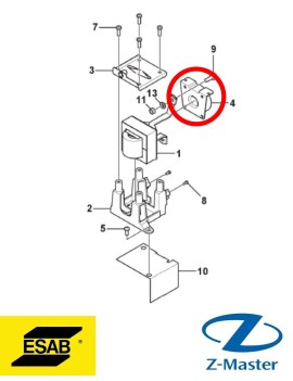 Датчик тока 0458063006 Esab для сварочных инверторов ES300i, ET300i, ET300ip