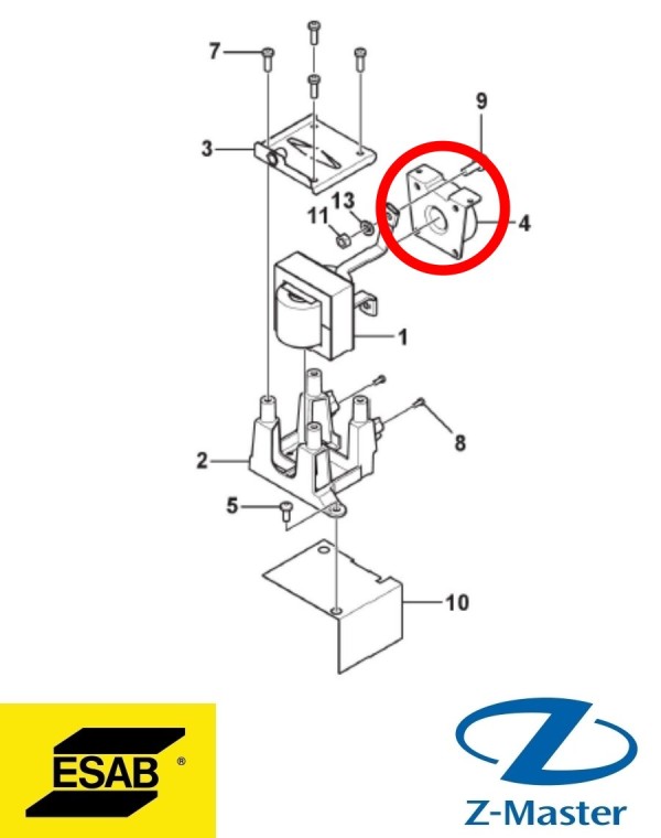 Датчик тока 0458063006 Esab для сварочных инверторов ES300i, ET300i, ET300ip