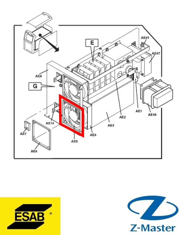 Вентилятор Aristo Tig 4000i 0458065001 Esab (Эсаб)
