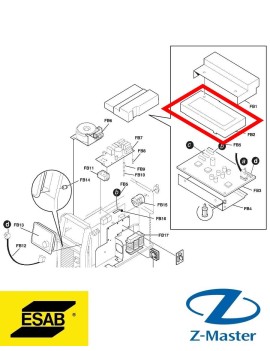 Верхняя крышка Mig/Tig 400i 0458312001 Esab