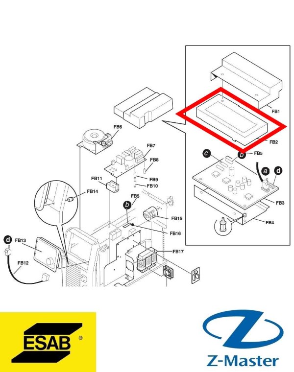 Верхняя крышка Mig/Tig 400i 0458312001 Esab