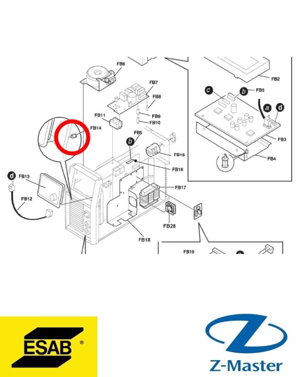 Изоляционная гайка 0458544001 Esab (Эсаб)