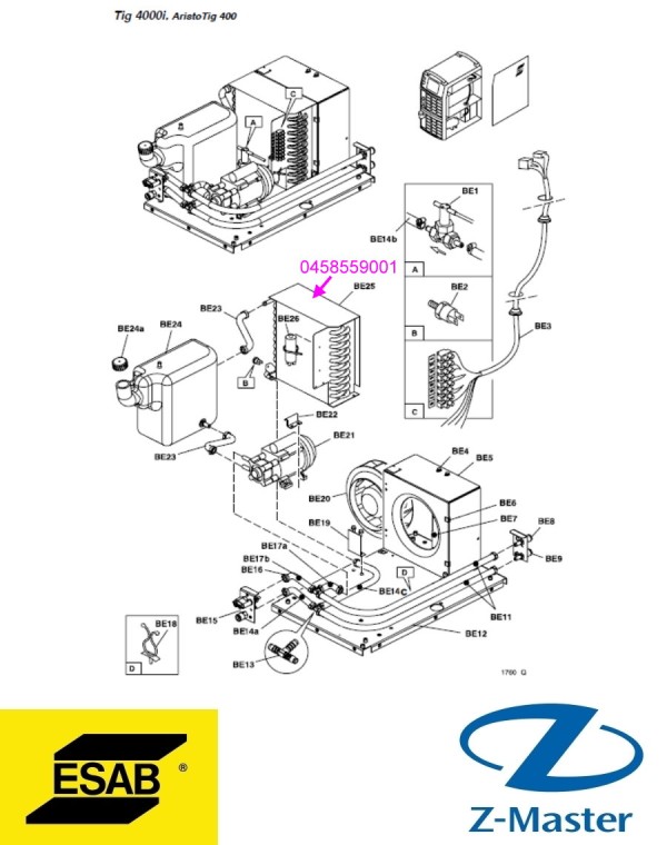 Радиатор 0458559001 Esab