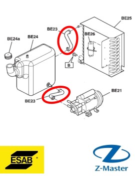 Шланг бачка насоса 0458792001 Esab (Эсаб)