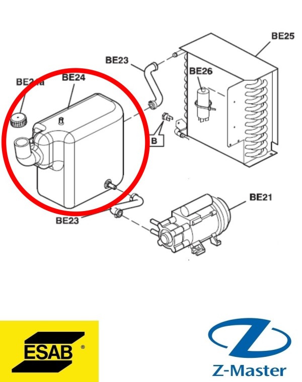 Резервуар 0459044880 Esab (Эсаб)