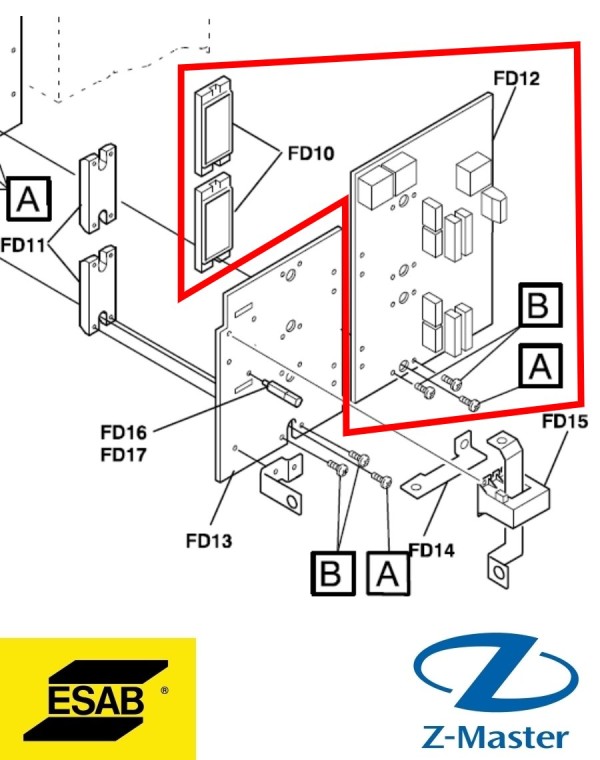Плата источника питания 0459384882 Esab (Эсаб)