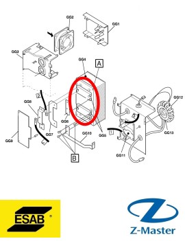 Комплект силовой платы Tig 3000i ADCD 0459384883 Esab (Эсаб)