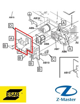 Силовая плата Tig2200/Arc201 0459384884 Esab